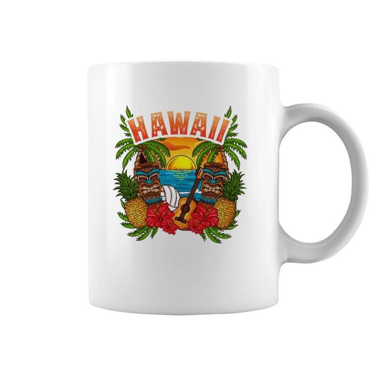 Hawaii Vacation Surfing Diving Beach Hawaiian Souvenirs  Coffee Mug