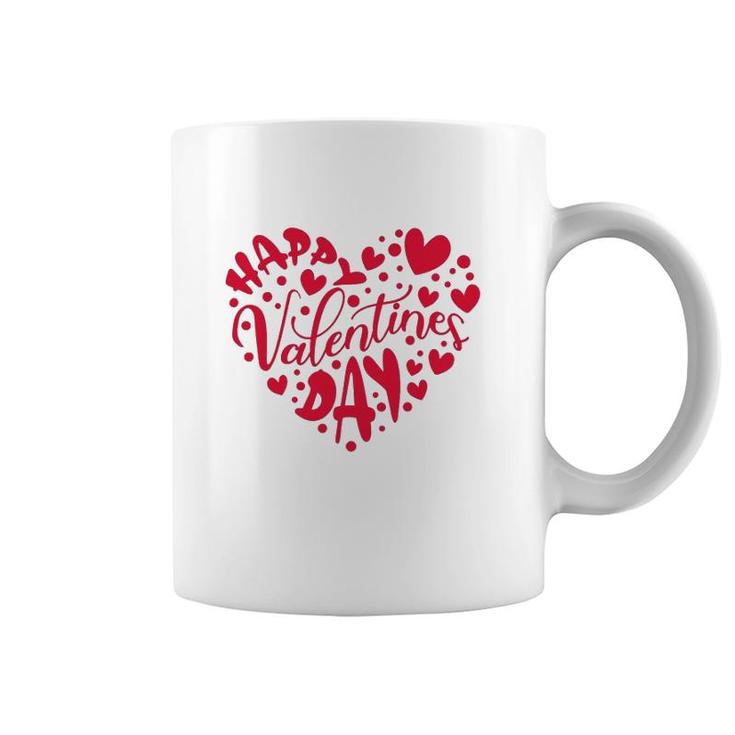 Heart Happy Valentine's Day Gifts Raglan Coffee Mug