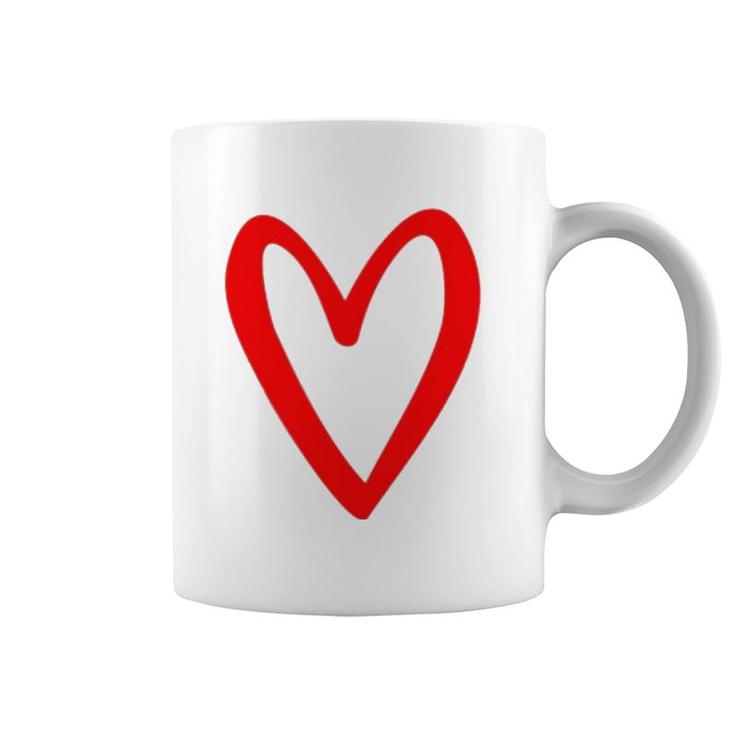 Heart Love Retro Vintage Tiny Red Heart Valentine's Day Coffee Mug