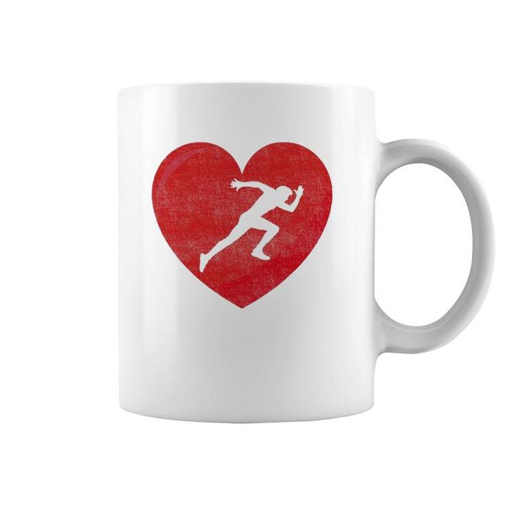Heart Lover Running Gift Valentines Day For Men Women Coffee Mug