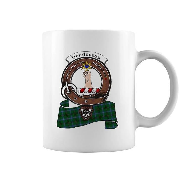 Henderson Scottish Clan Badge & Tartan Coffee Mug
