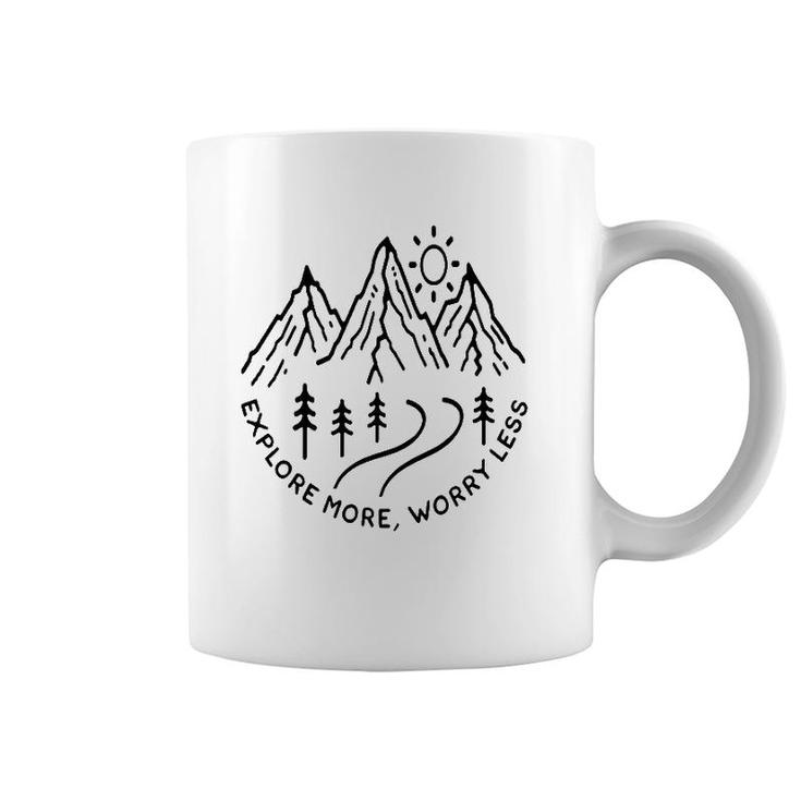 Hiking Camping Mountain Travel Adventure - Vanlife Road Trip Coffee Mug