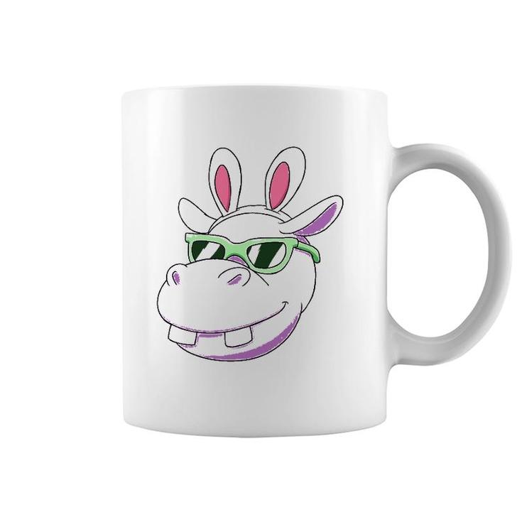 Hippo Easter Bunny Rabbit Ears Cute Tee Coffee Mug