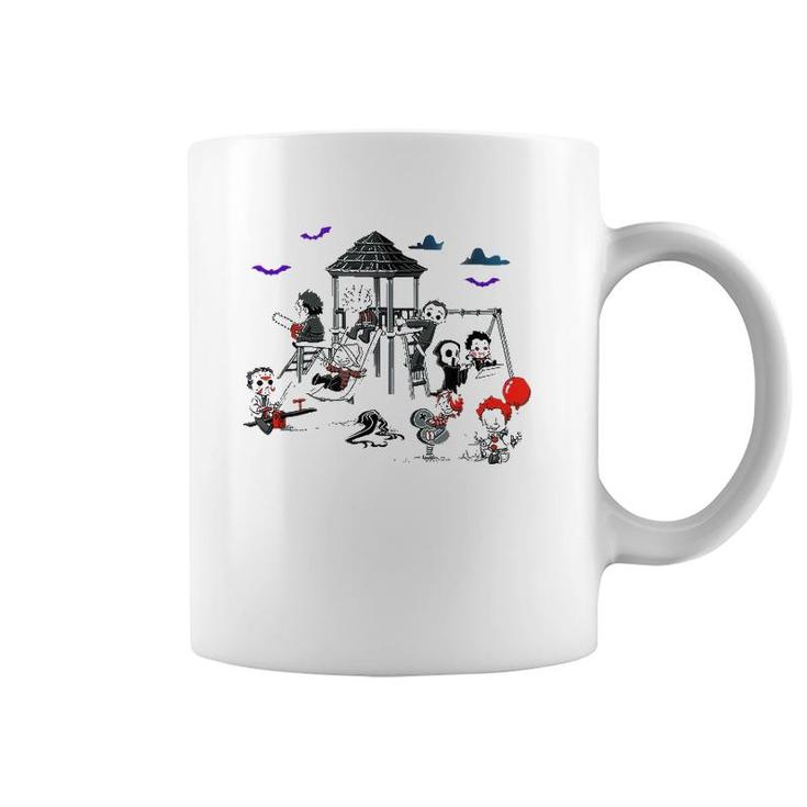 Horror Clubhouse In Park Funny Halloween Costume Coffee Mug