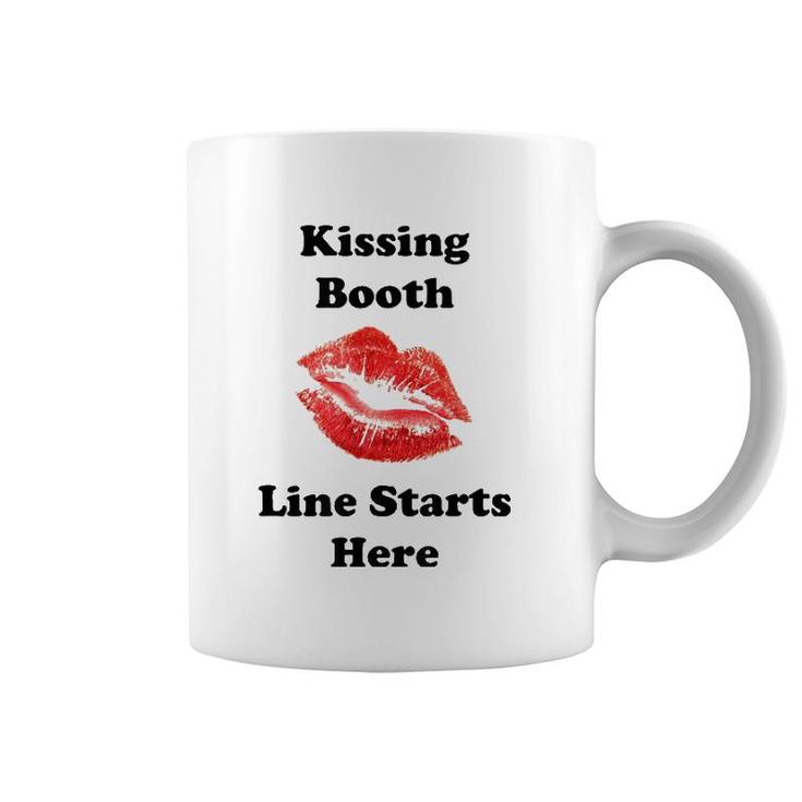 Hot Lips Kissing Booth Line Starts Here Coffee Mug