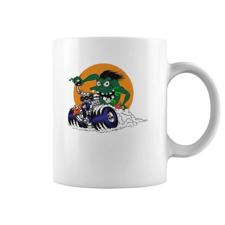 Hot Rod Monster V8 Engine Drag Race Speed Demon Coffee Mug