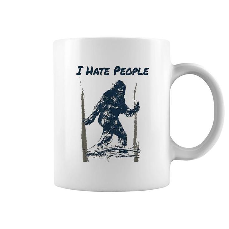 I Hate People Funny Bigfoot Camping Coffee Mug