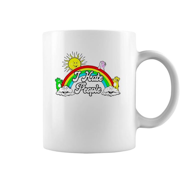 I Hate People Rainbow Coffee Mug