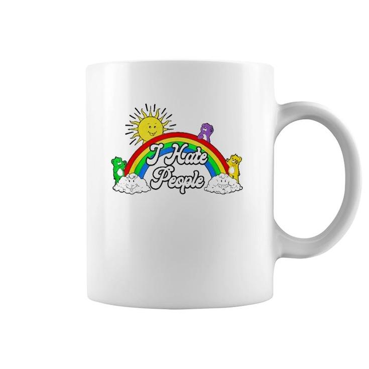 I Hate People Rainbow Printed Coffee Mug