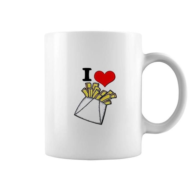 I Heart Love French Fries Coffee Mug