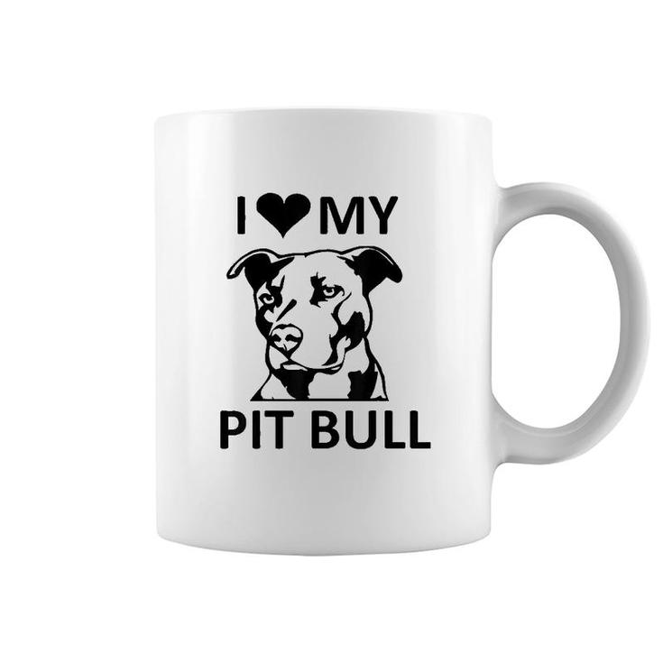 I Heart My Pitbull Coffee Mug