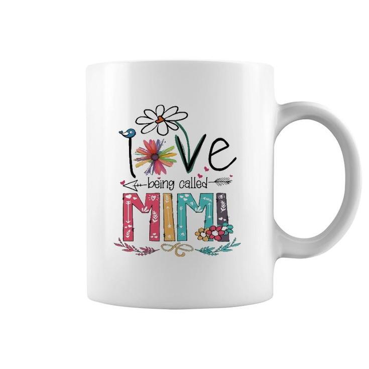 I Love Being Called Mimi Grandma Grandmother Matching Family Daisy Flower Arrow Coffee Mug