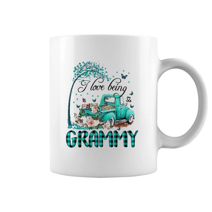 I Love Being Grammy Flower Truck Coffee Mug