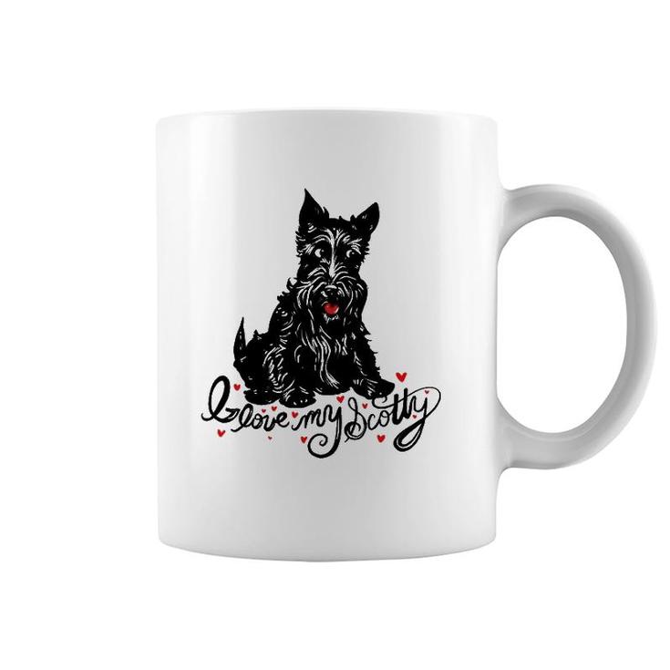 I Love My Scotty Cute Scottish Terrier Coffee Mug