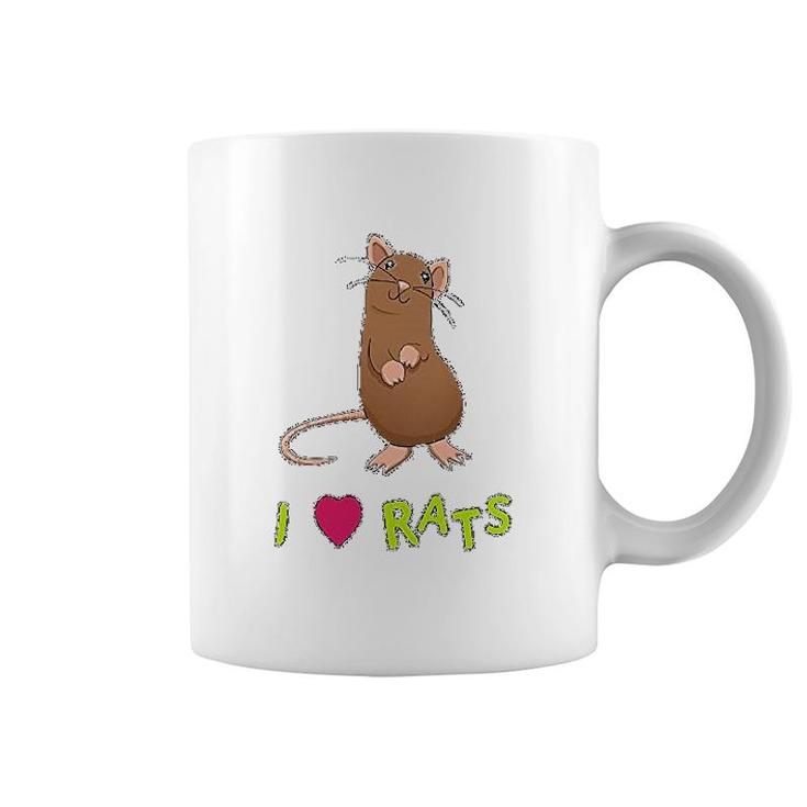 I Love Rats Funny Coffee Mug