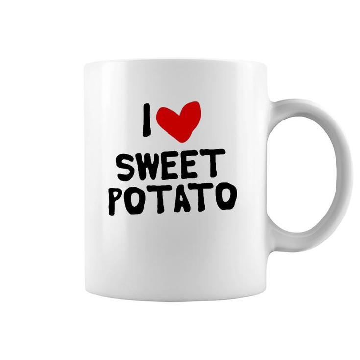 I Love Sweet Potato Red Heart Coffee Mug