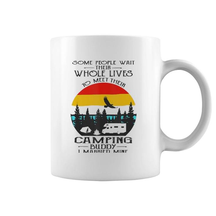 I Married My Camping Rv Buddy Vintage Husband Or Wife Gift Tank Top Coffee Mug