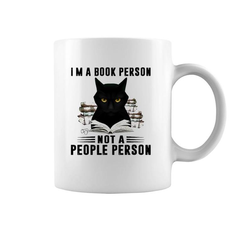 I'm A Book Person Not A People Person Books Reading Black Cat Lover Coffee Mug