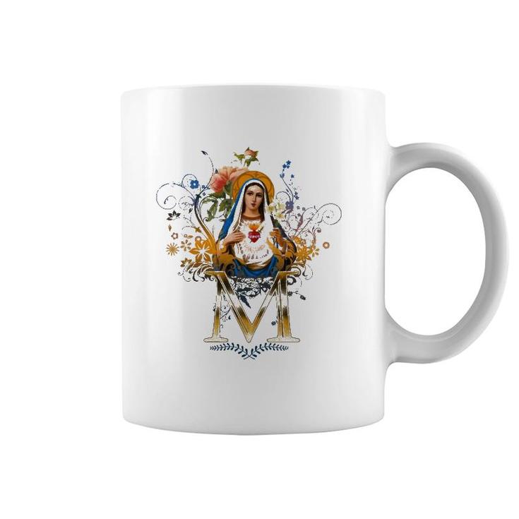 Immaculate Heart Of Mary Our Lady Blessed Mother Catholic Coffee Mug