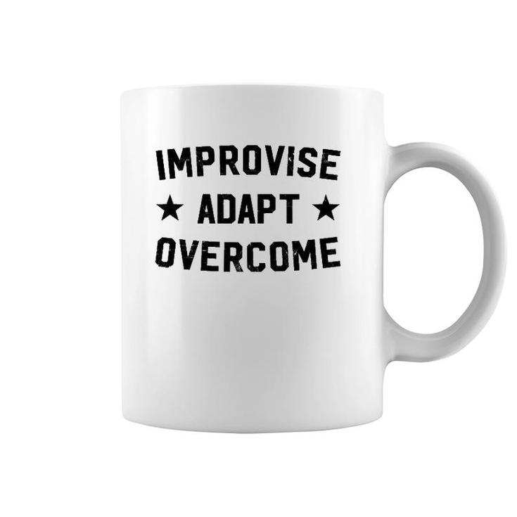 Improvise Adapt Overcome  Patriotic Gifts Coffee Mug