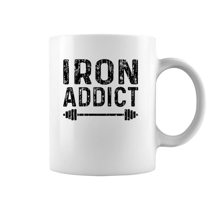 Iron Addict - Gym Vintage Funny Lifting Coffee Mug
