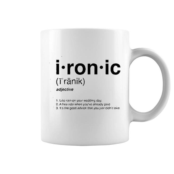 Ironic Isnt It Definition 90s Song Funny Coffee Mug