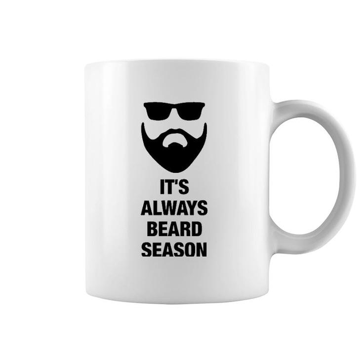 It's Always Beard Season Bearded Man Manly Coffee Mug