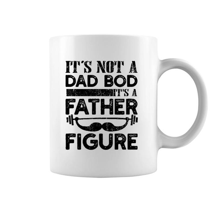 It's Not A Dad Bod It's A Father Figure Funny Vintage Mustache Lifting Weights For Father's Day Coffee Mug