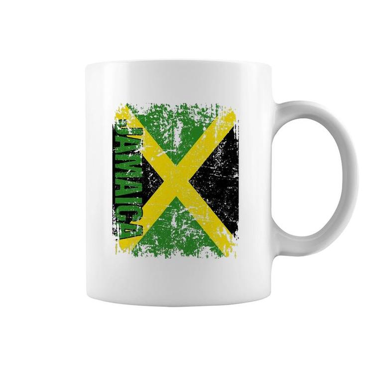 Jamaica Big Flag Vintage Men Women Kids Purple Jamaica Coffee Mug