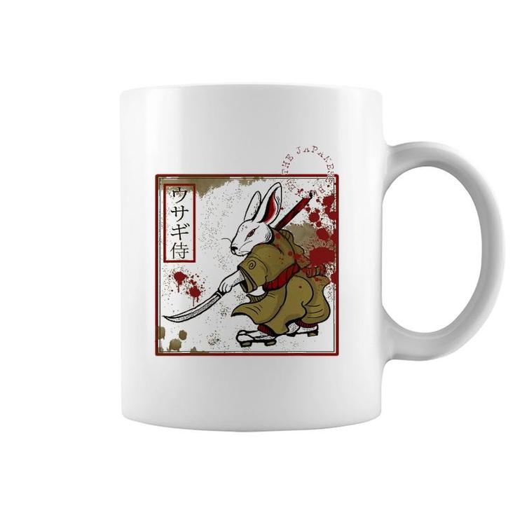 Japanese Samurai Bushido Rabbit Warrior Vintage Old Stamp Coffee Mug