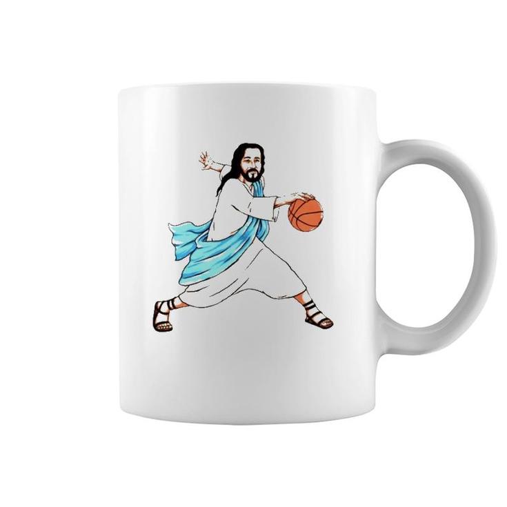 Jesus Play Basketball Funny Christian  Coffee Mug