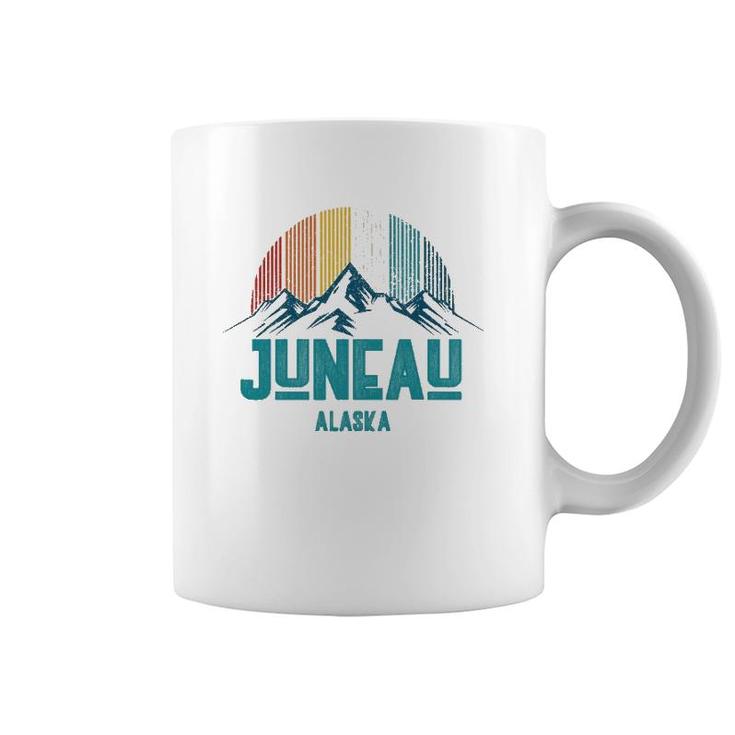 Juneau Alaska Vintage Mountains Nature Hiking Souvenir Gift Coffee Mug
