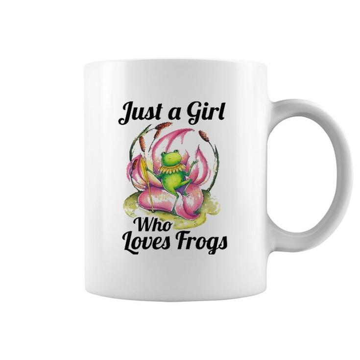 Just A Girl Who Loves Frogs Women And Moms Cute Gift Coffee Mug