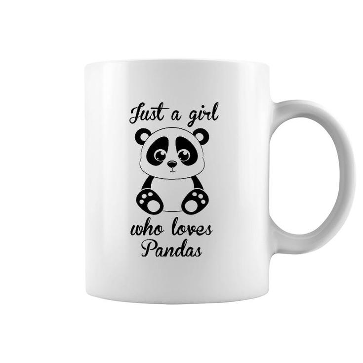 Just A Girl Who Loves Pandas Bear Lover Dad Mom Funny Coffee Mug