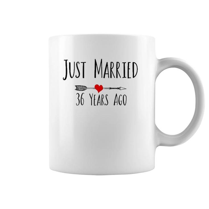 Just Married 36 Years Ago 36Th Wedding Anniversary Gift  Coffee Mug