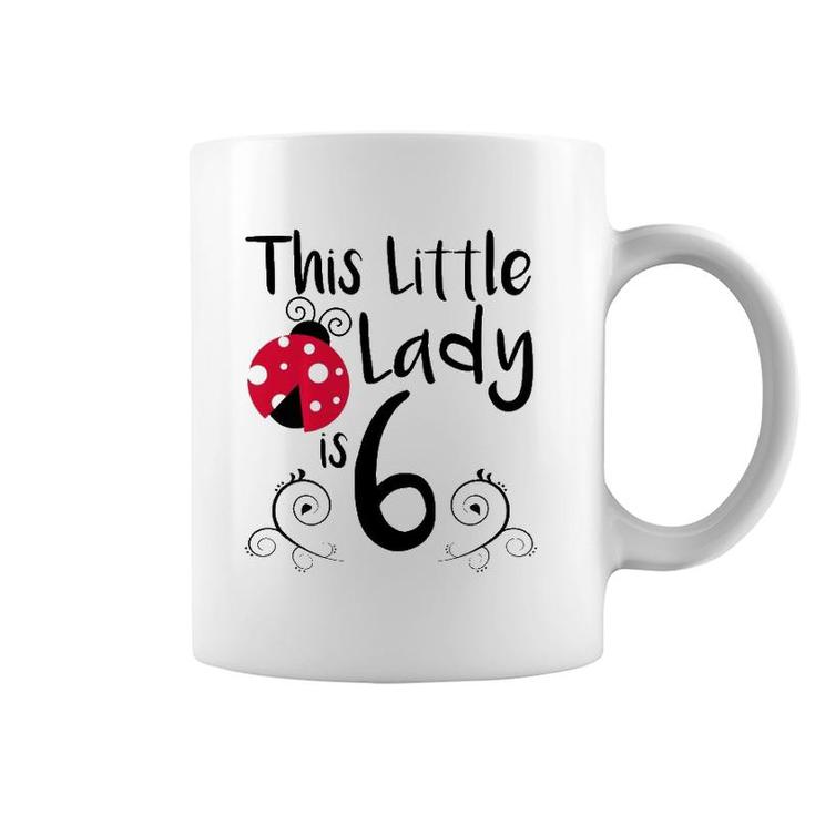 Kids 6 Years Old Ladybug Birthday Party Lady Bug Party 6Th Gift Coffee Mug