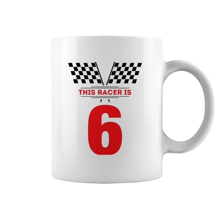 Kids 6Th Birthday Racing Race Car  For 6 Years Old Boys Coffee Mug