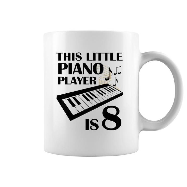Kids 8Th Birthday Boys Piano Pianist 8 Years Old Coffee Mug