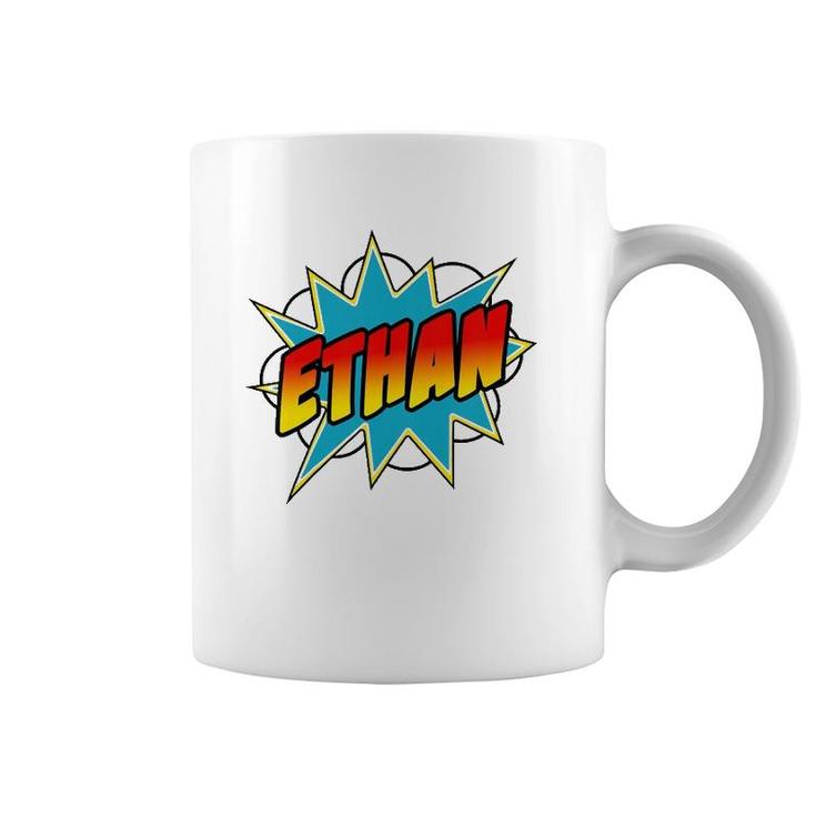 Kids Boys Ethan Comic Book Superhero Name Coffee Mug