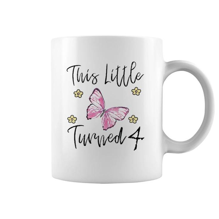 Kids Butterfly Themed Birthday Party Gift For A 4 Years Old Coffee Mug