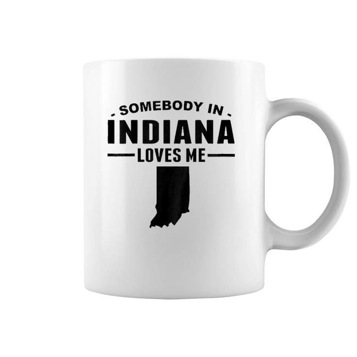 Kids Somebody In Indiana Loves Me Coffee Mug