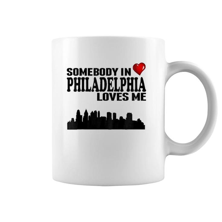 Kids Somebody In Philadelphia Loves Me Coffee Mug