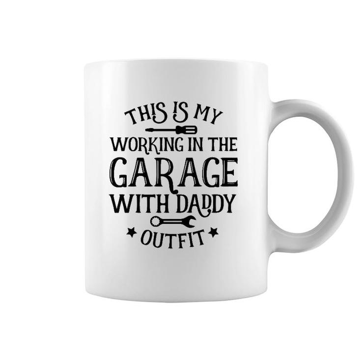 Kids Working In The Garage With Daddy Gift For Boy Girl Toddler Coffee Mug