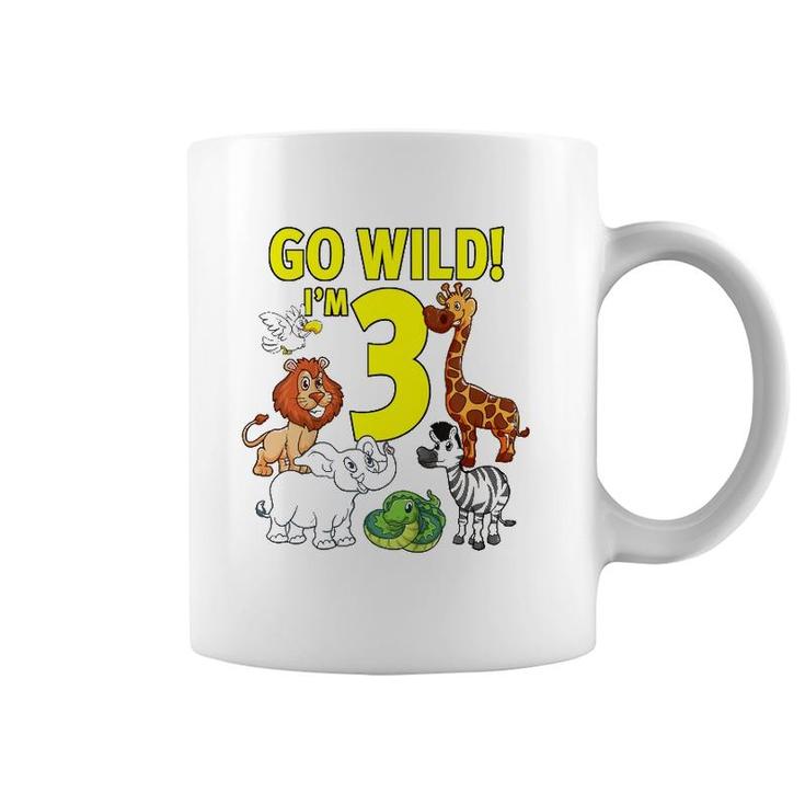 Kids Zoo Themed Birthday  For 3 Years Old Coffee Mug