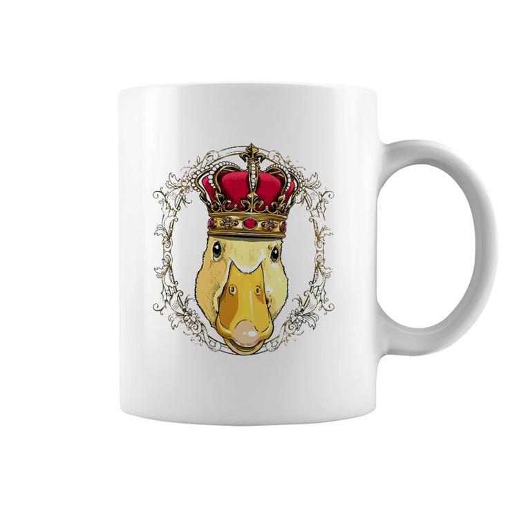 King Duck Wearing Crown Queen Duck Animal Coffee Mug