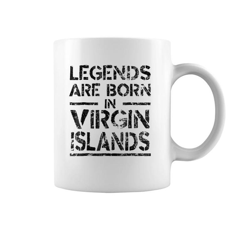 Legends Are Born In Virgin Islands Retro Distressed Coffee Mug