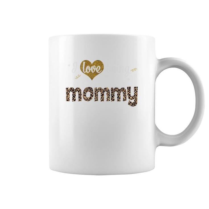 Leopard Plaid I Love Being Mommy Coffee Mug