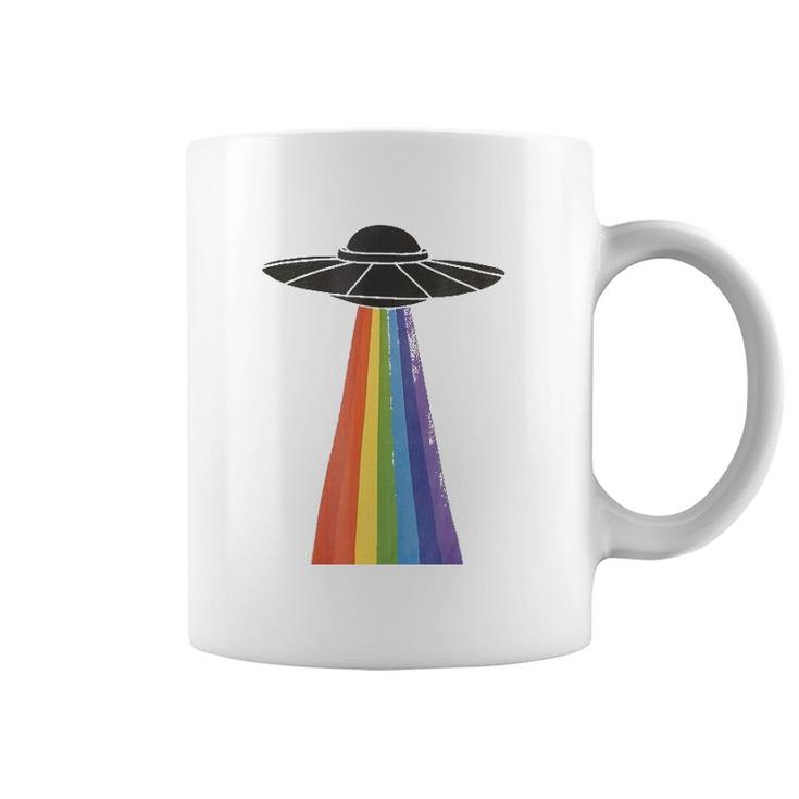Lgbt Pride Ufo  Alien Gay Lesbian Rainbow Love Coffee Mug
