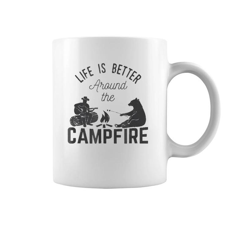 Life Is Better Around The Campfirefor Camping Coffee Mug