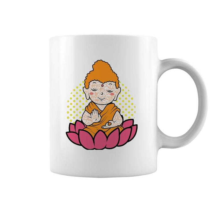 Little Buddha Lotus Flower Be Happy Just Chill Coffee Mug